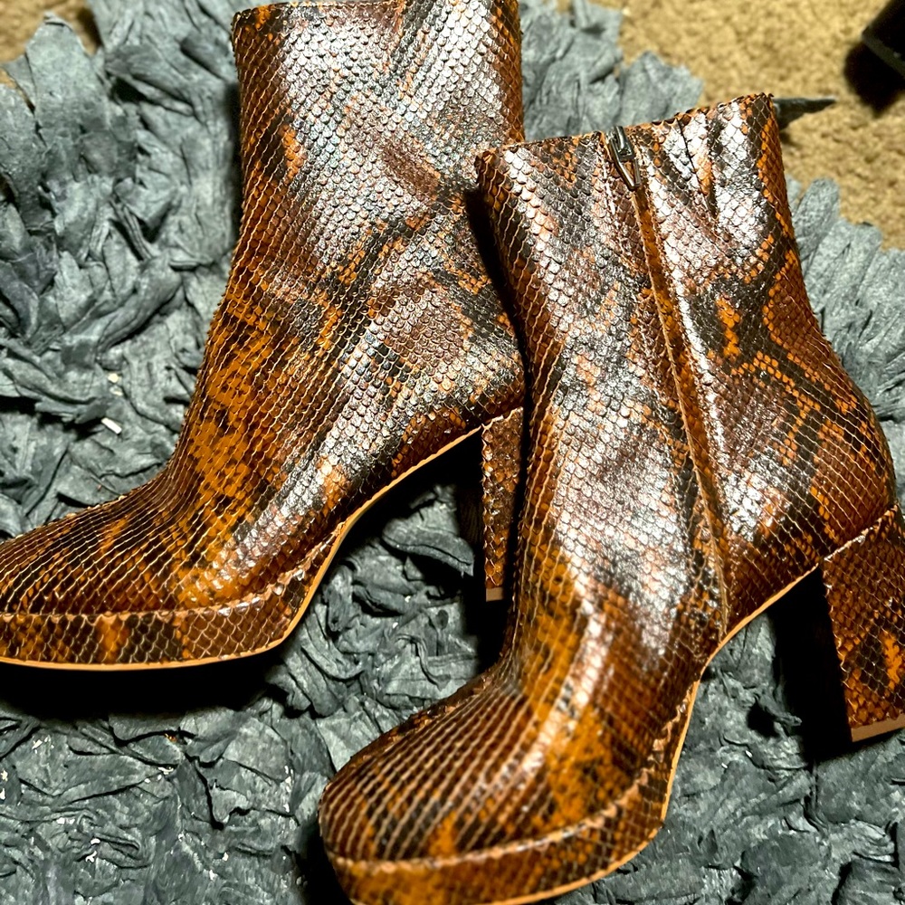 Dolce Vita Snakeskin platform boots